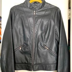 Black leather jacket